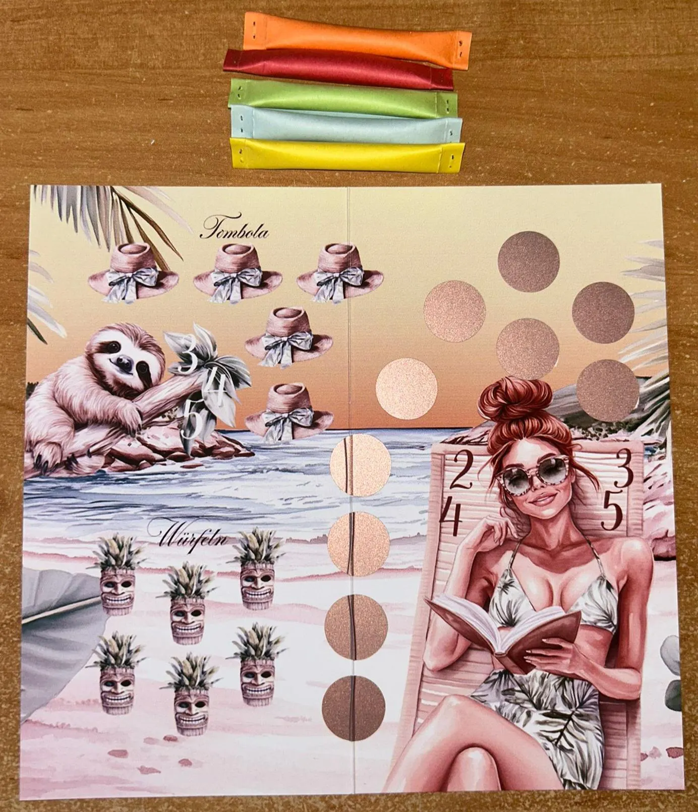 Karibischer Traum Klapp A6 Budgeting Challenge Sparen