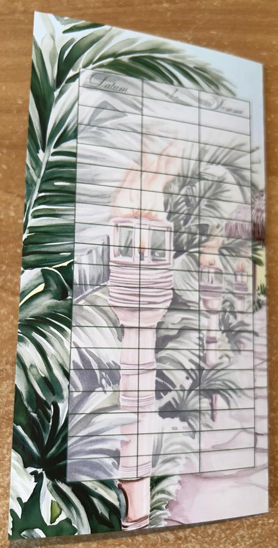 Karibischer Traum Klapp A6 Budgeting Challenge Sparen