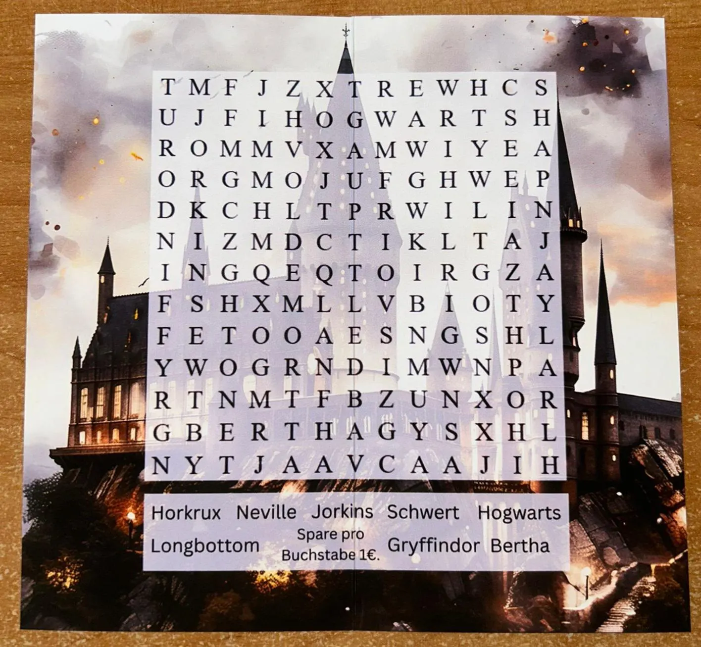 Harry Otter Horkruxe A6 Challenge Budgeting Sparen