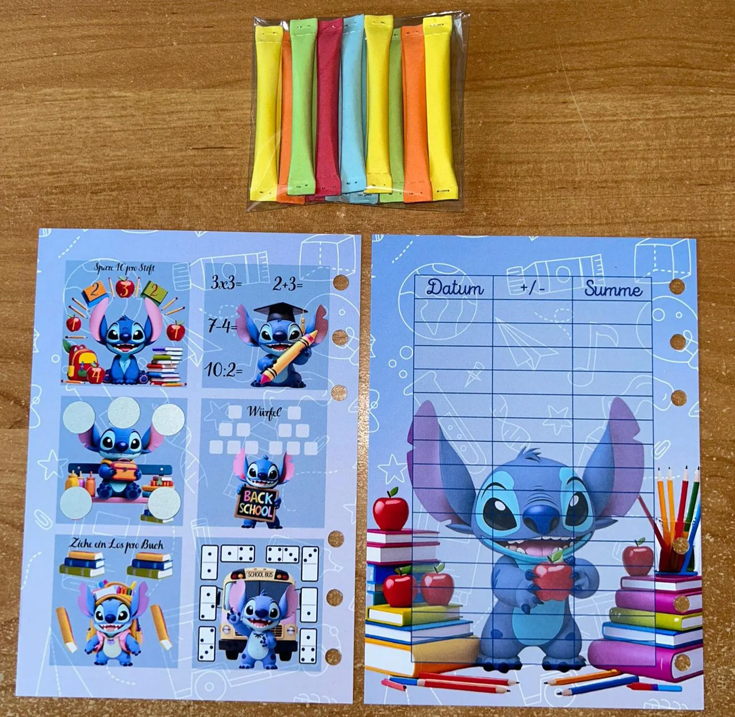 Blauer Alien Back to School 12er Challenge Budgeting Sparen