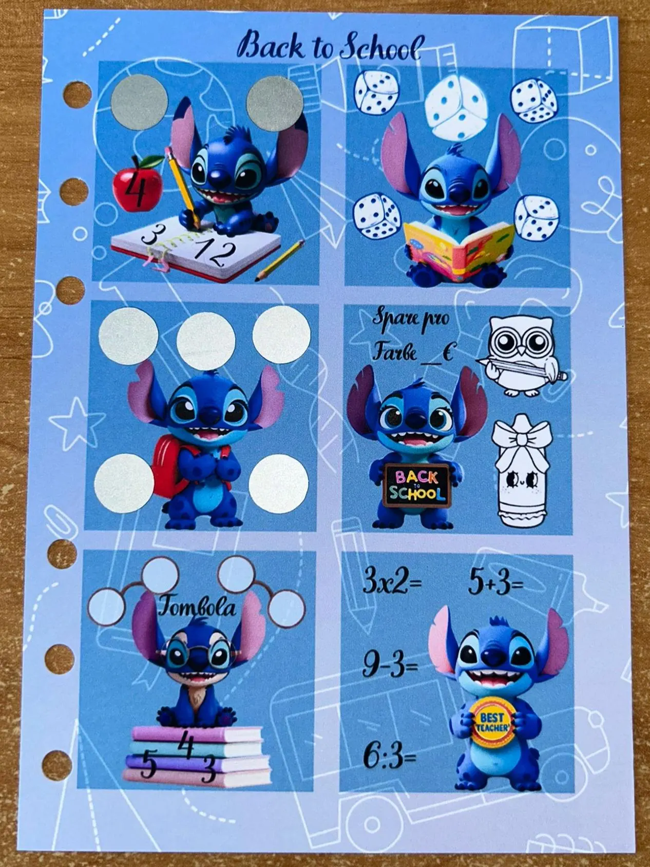 Blauer Alien Back to School 12er Challenge Budgeting Sparen