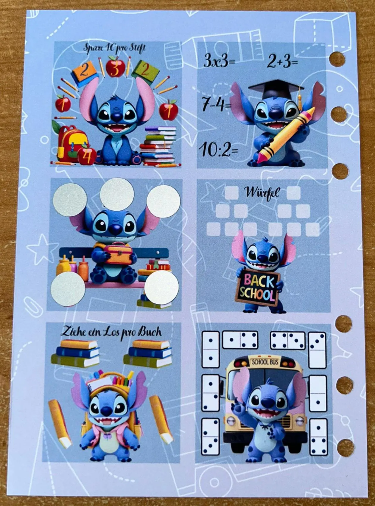 Blauer Alien Back to School 12er Challenge Budgeting Sparen