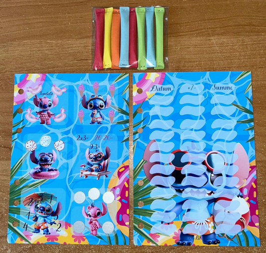 Blauer Alien Poolparty 12er Challenge Budgeting Sparen