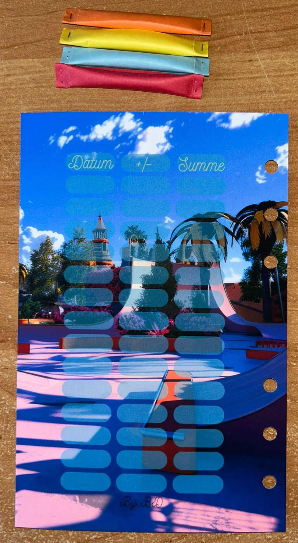 Der Skaterpark Klappkarte A6 Budgeting Challenge Sparen