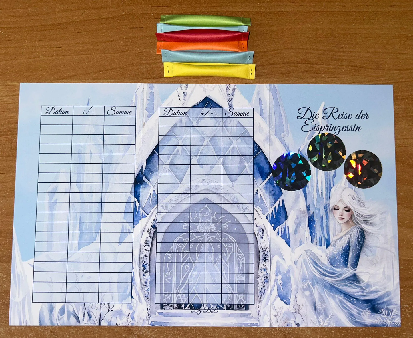 Die Reise der Eisprinzessin A6 Set Challenge Budgeting Sparen