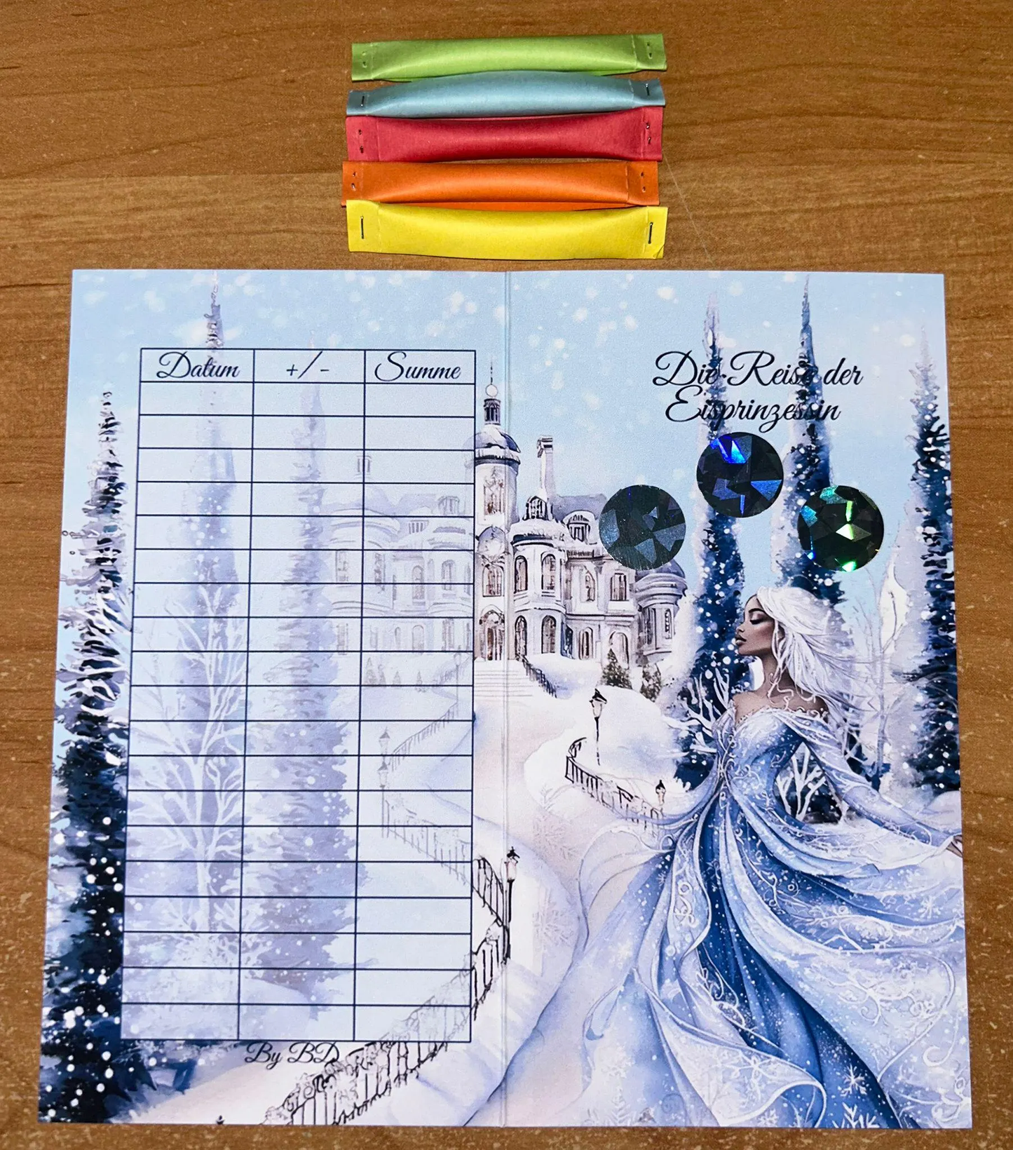 Die Reise der Eisprinzessin A6 Set Challenge Budgeting Sparen