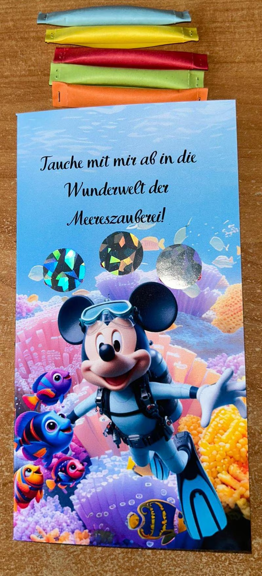 Meereszauber Klappkarte A6 Challenge Budgeting Sparen