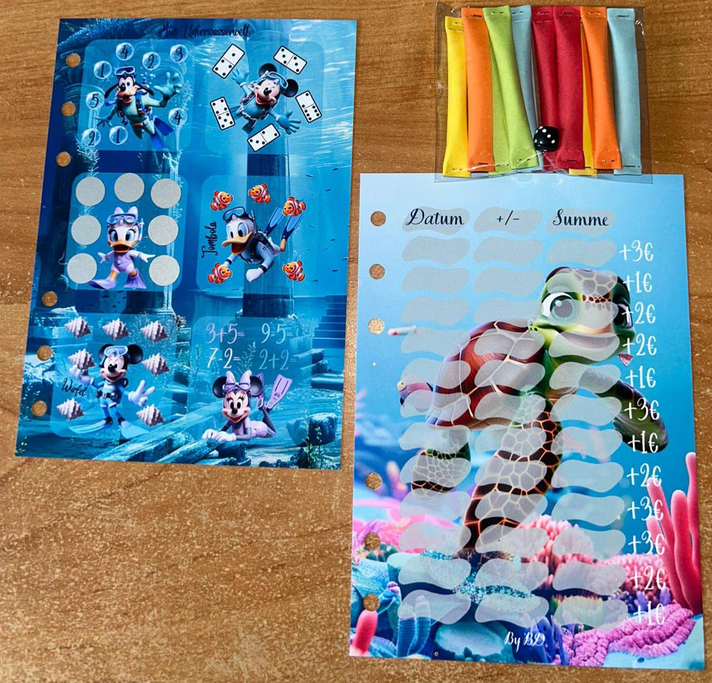 Mini Unterwasserwelt A6 Challenge Budgeting Sparen