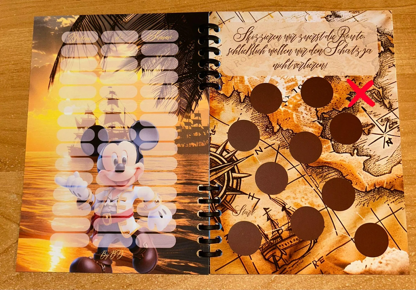 Sparbuch Der Schatz von Willi Challenge A5 Budgeting Sparen