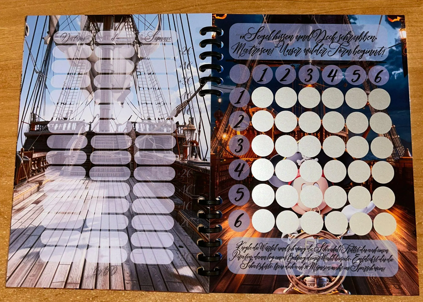 Sparbuch Der Schatz von Willi Challenge A5 Budgeting Sparen