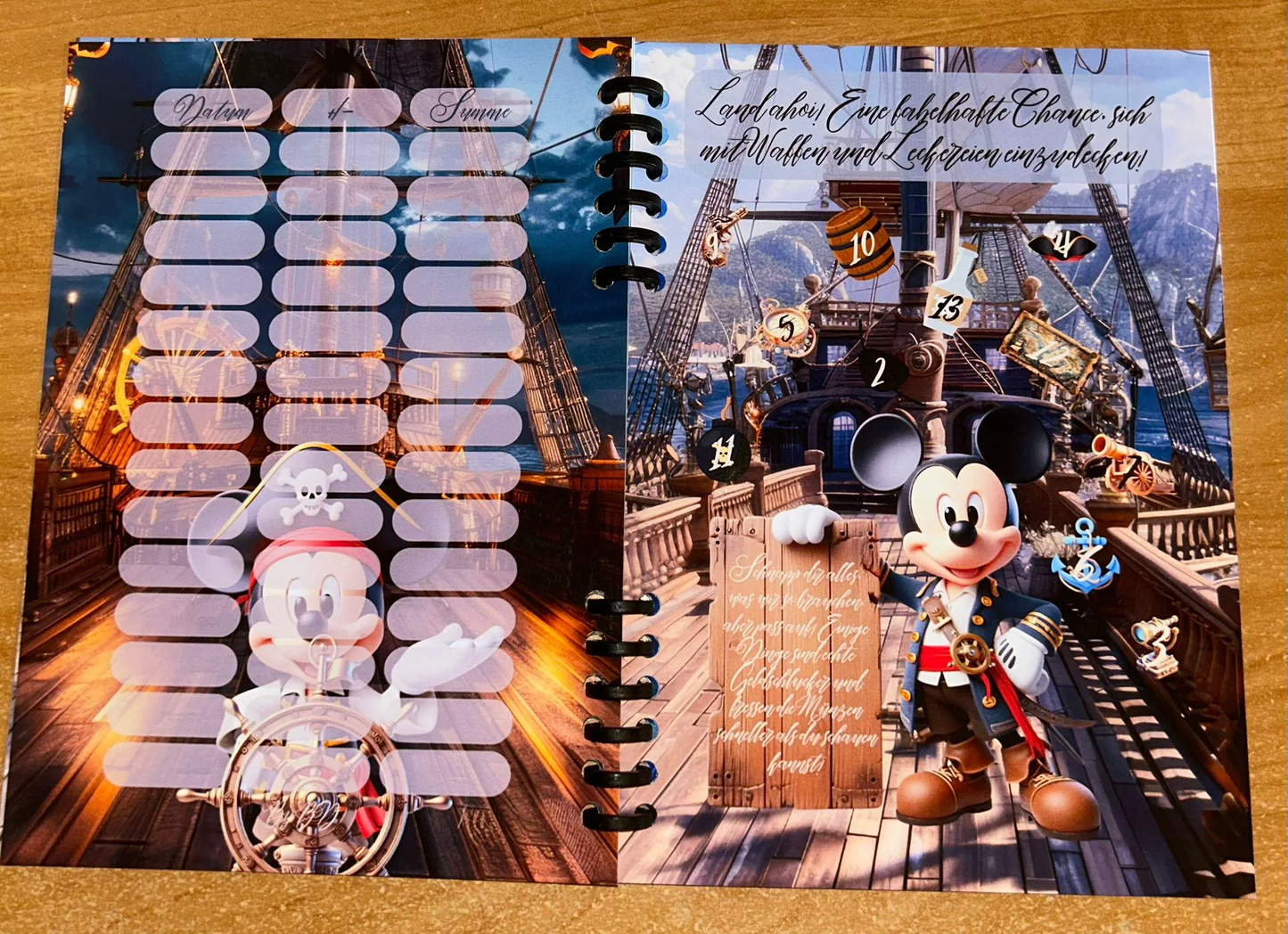 Sparbuch Der Schatz von Willi Challenge A5 Budgeting Sparen