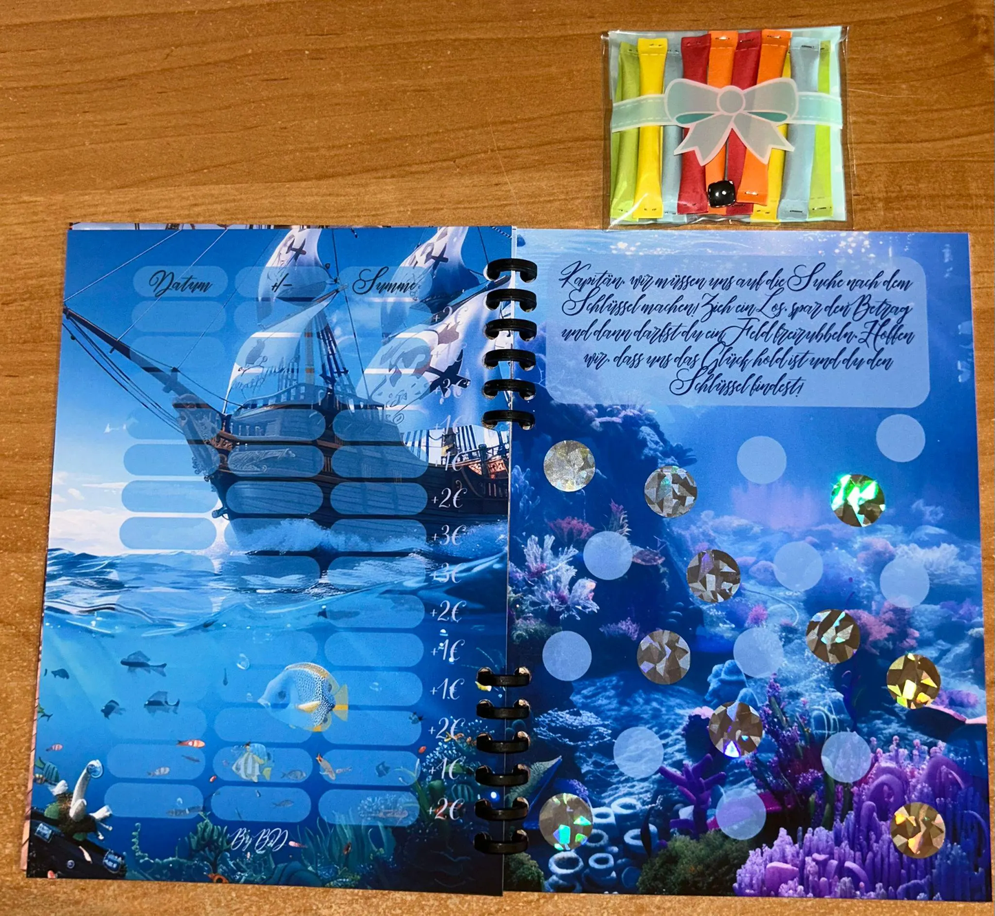 Sparbuch Der Schatz von Willi Challenge A5 Budgeting Sparen