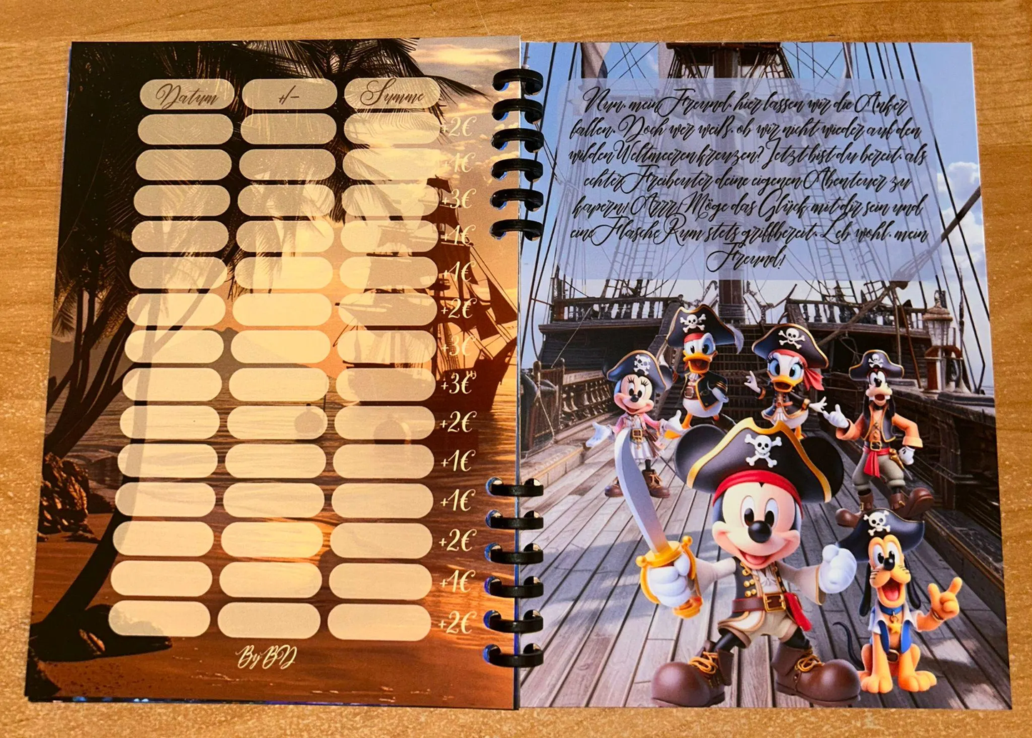 Sparbuch Der Schatz von Willi Challenge A5 Budgeting Sparen