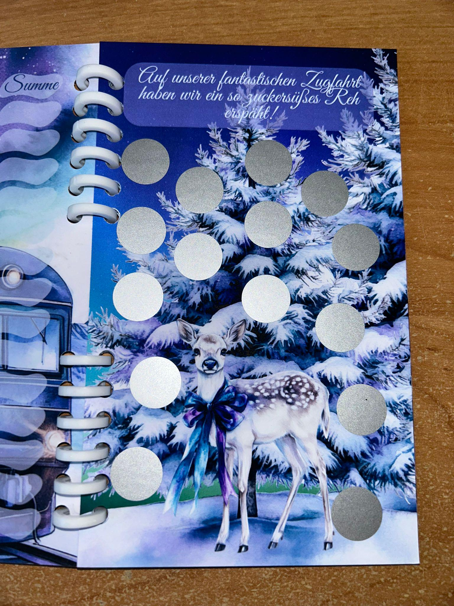 Sparbuch Winterzauber Challenge A6 Budgeting Sparen