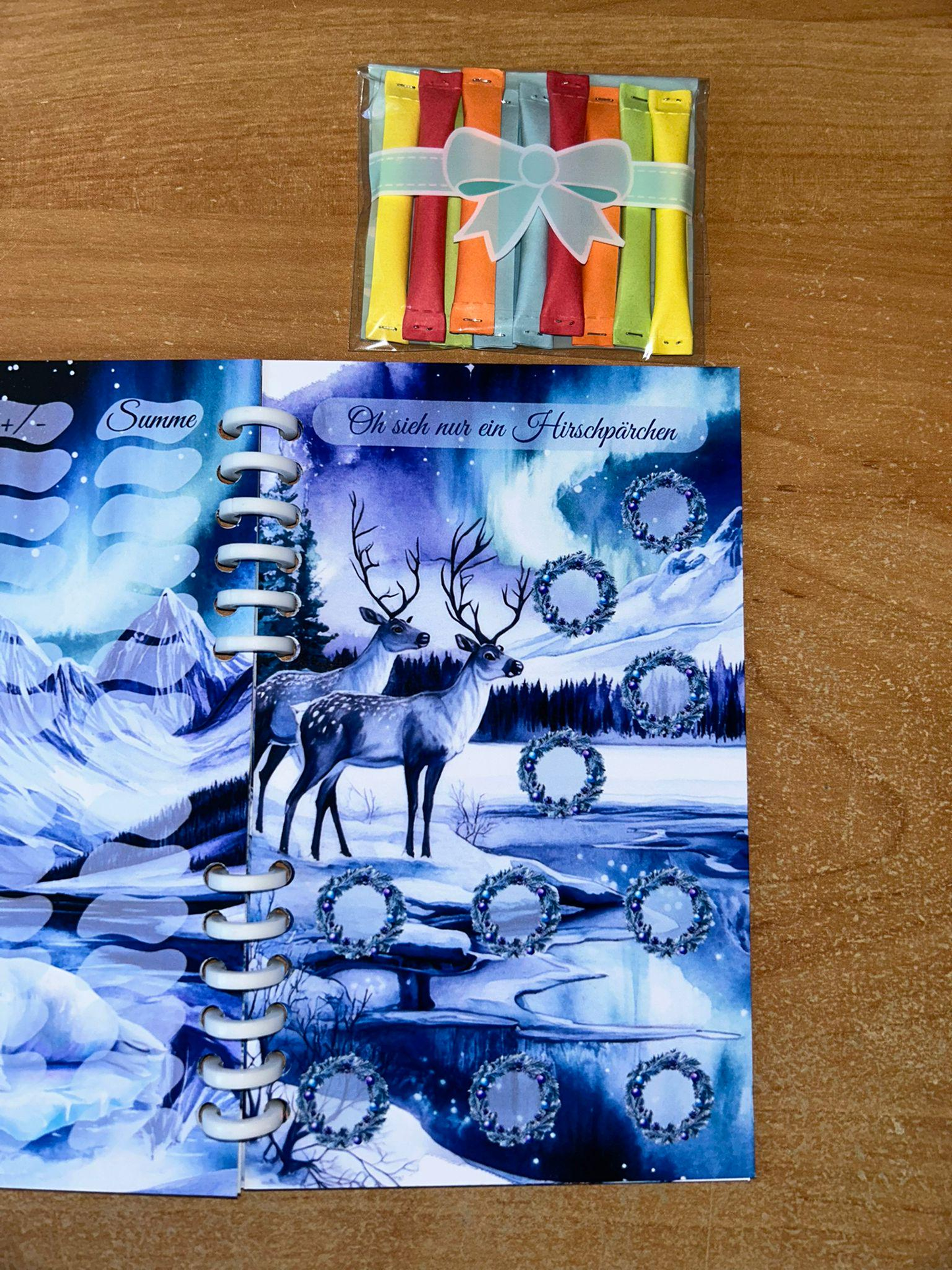 Sparbuch Winterzauber Challenge A6 Budgeting Sparen