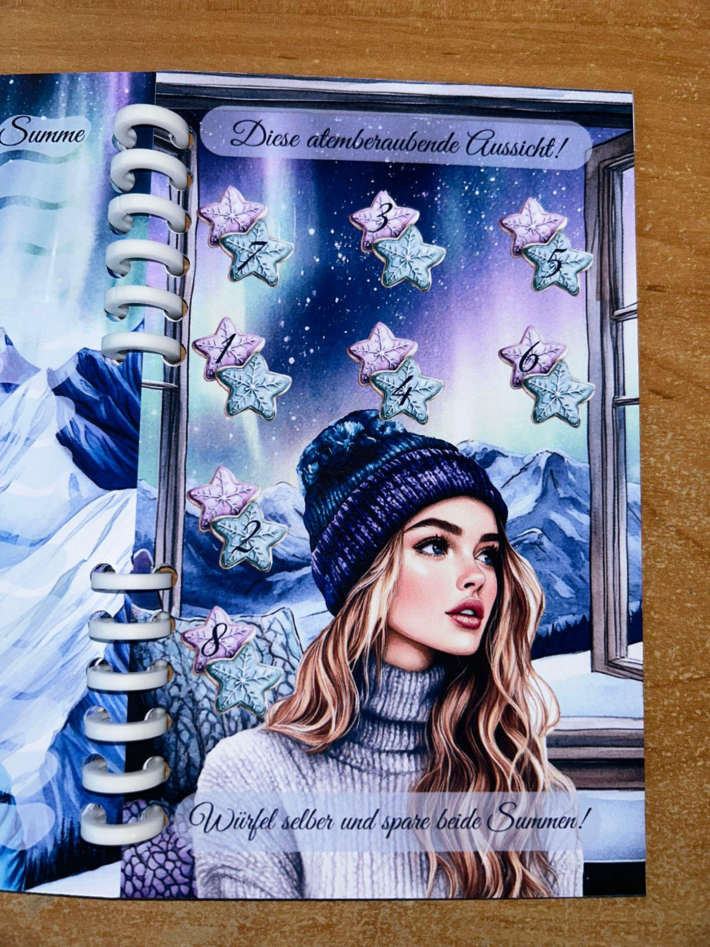 Sparbuch Winterzauber Challenge A6 Budgeting Sparen