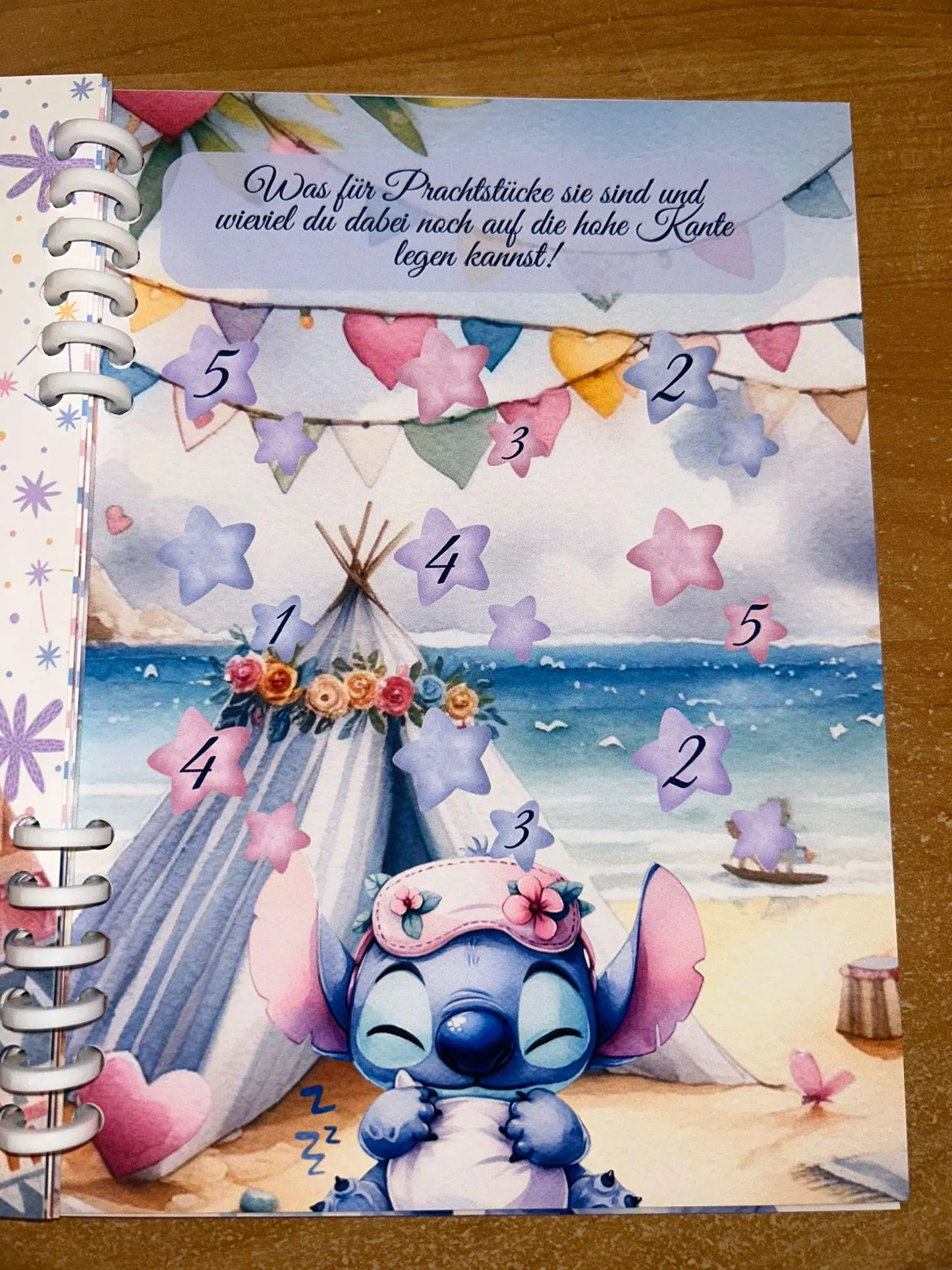 Sparbuch Blauer Alien Challenge A5 Budgeting Sparen