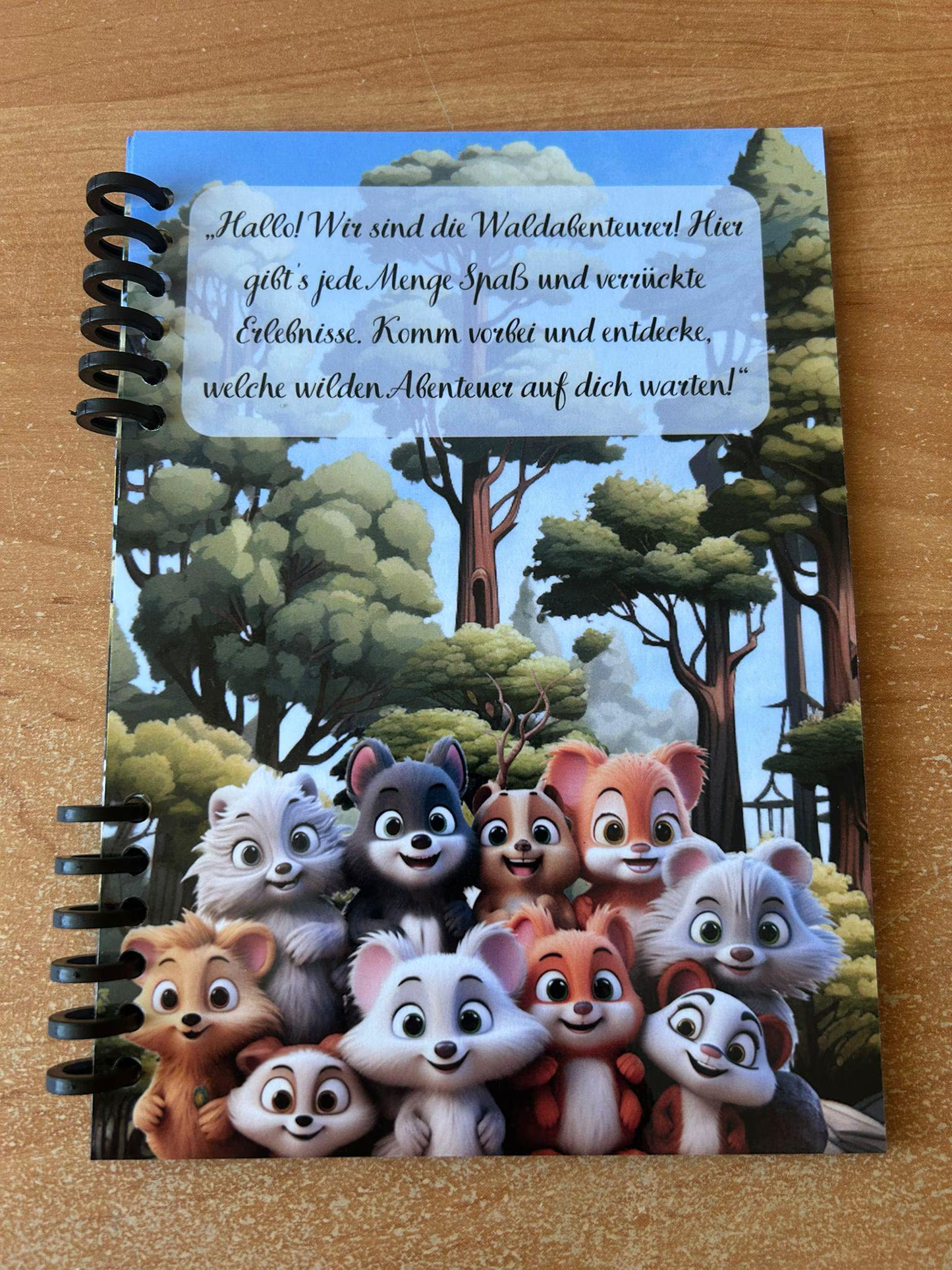 Sparbuch Die verrückten Tier des Waldes Challenge A5 Budgeting Sparen