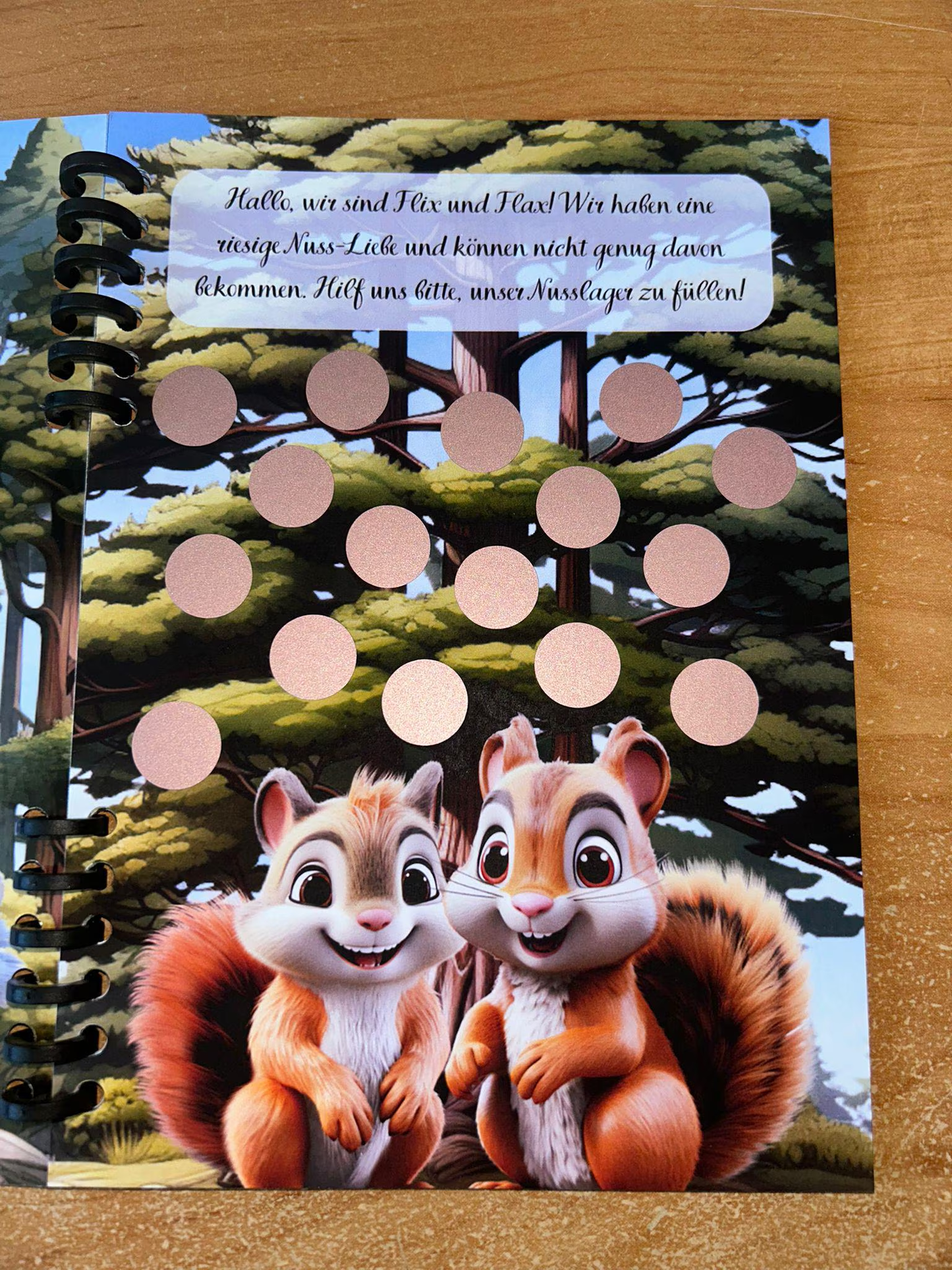 Sparbuch Die verrückten Tier des Waldes Challenge A5 Budgeting Sparen