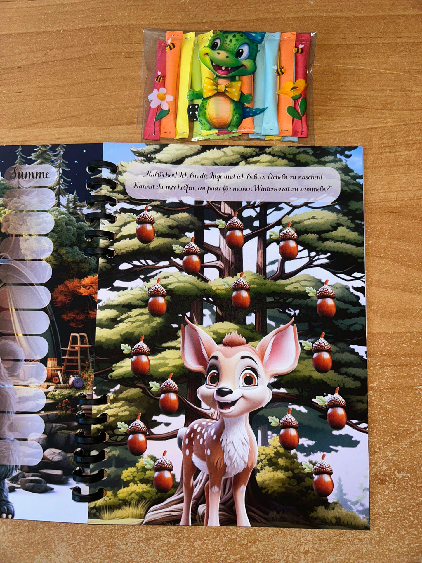 Sparbuch Die verrückten Tier des Waldes Challenge A5 Budgeting Sparen