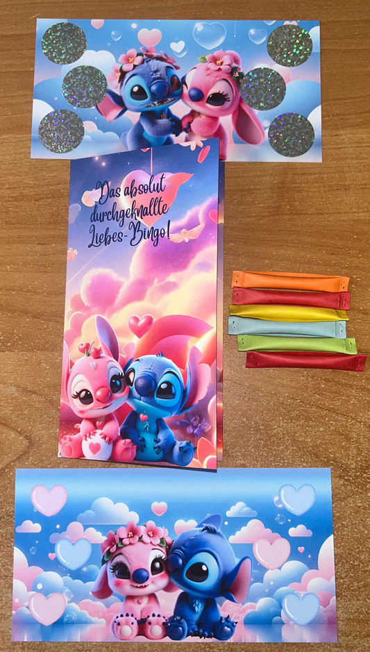 Liebes Bingo Klapp A6 Budgeting Sparen Challenge