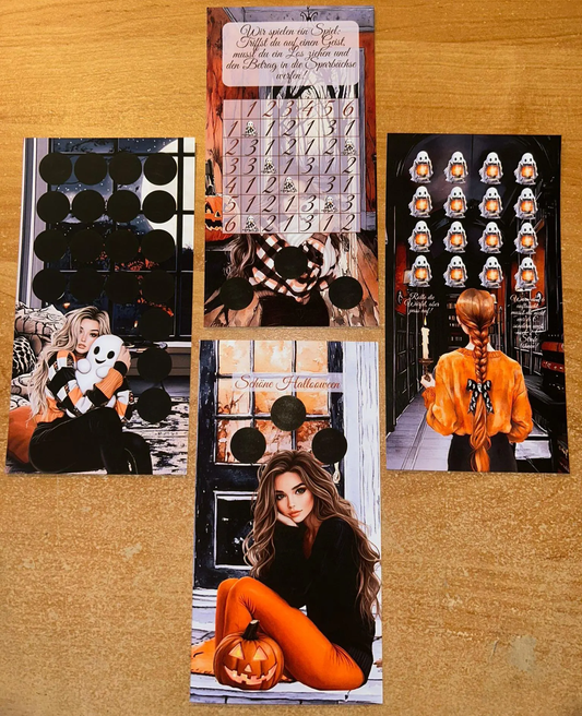 Schöne Halloween Set A6 Challenge Budgeting Sparen