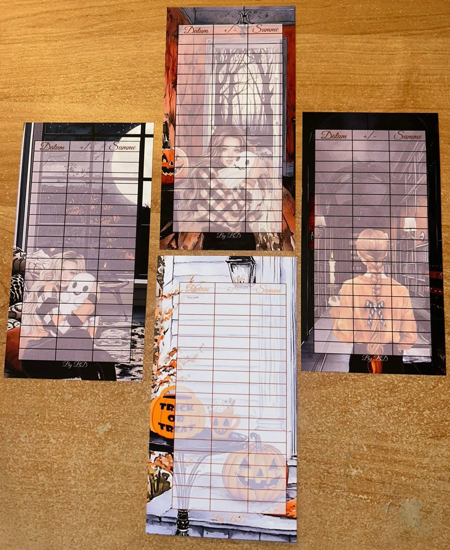 Schöne Halloween Set A6 Challenge Budgeting Sparen