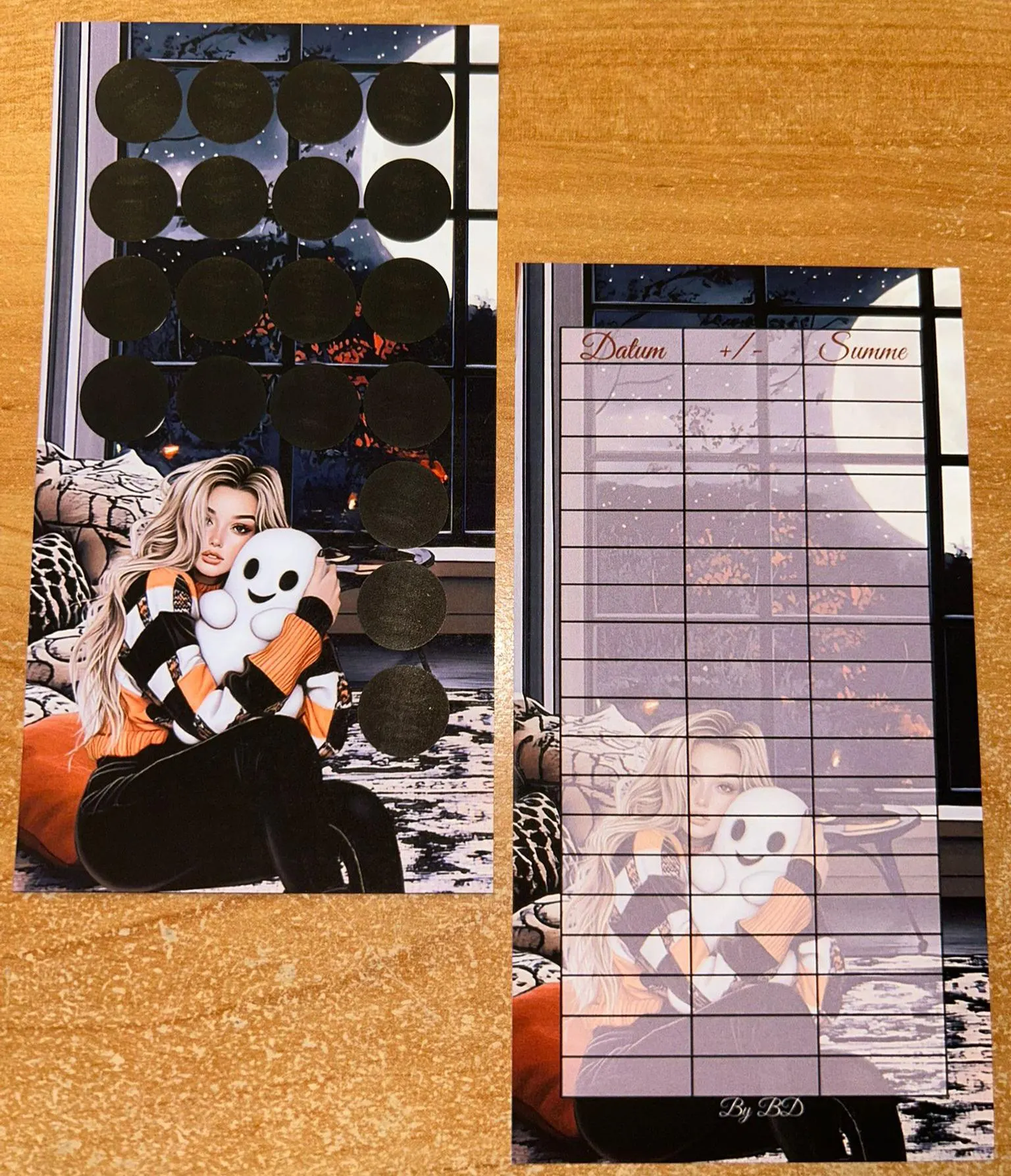 Schöne Halloween Set A6 Challenge Budgeting Sparen