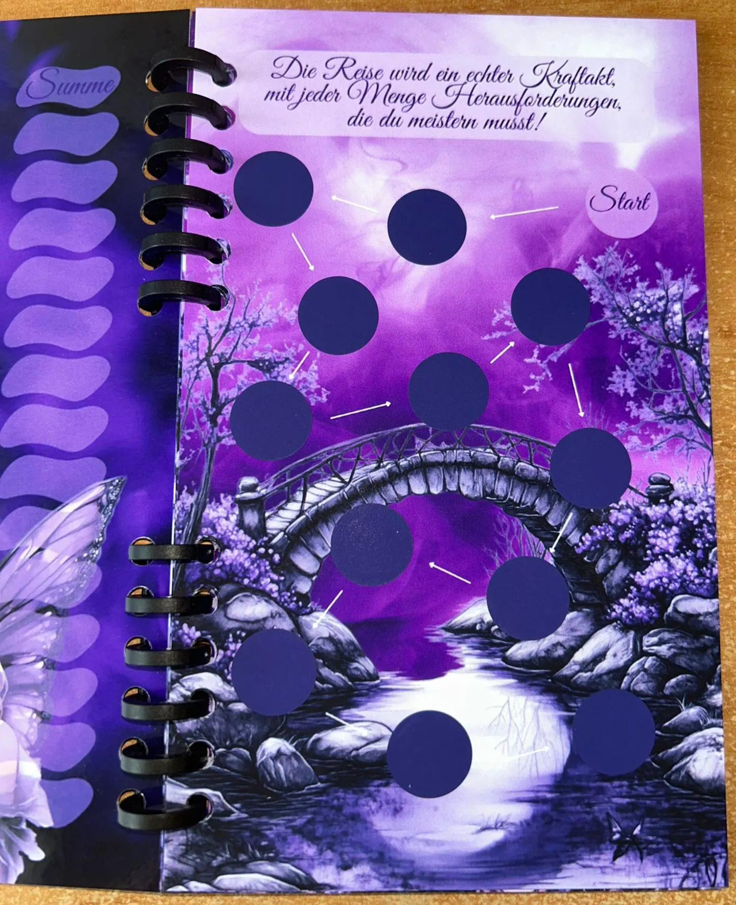 Sparbuch Die Reise Challenge A6 Budgeting Sparen