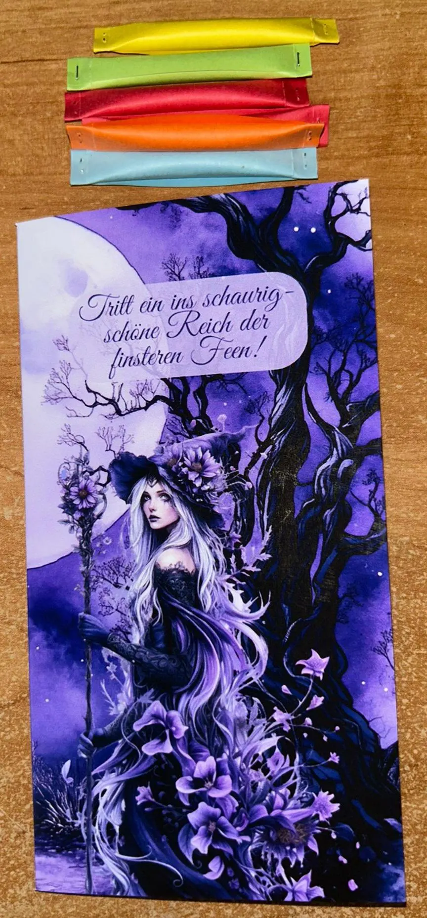 Die finstere Fee Klappkarte A6 Challenge Budgeting Sparen