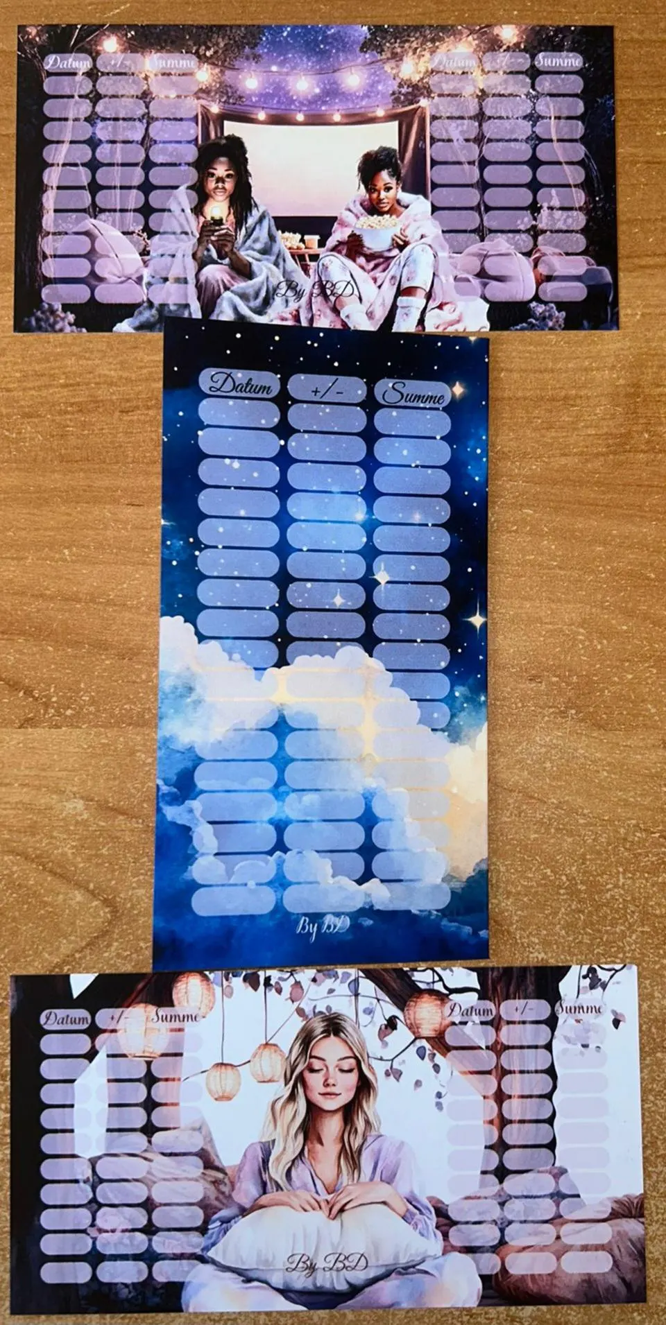 Pyjama Party Set A6 Challenge Budgeting Sparen