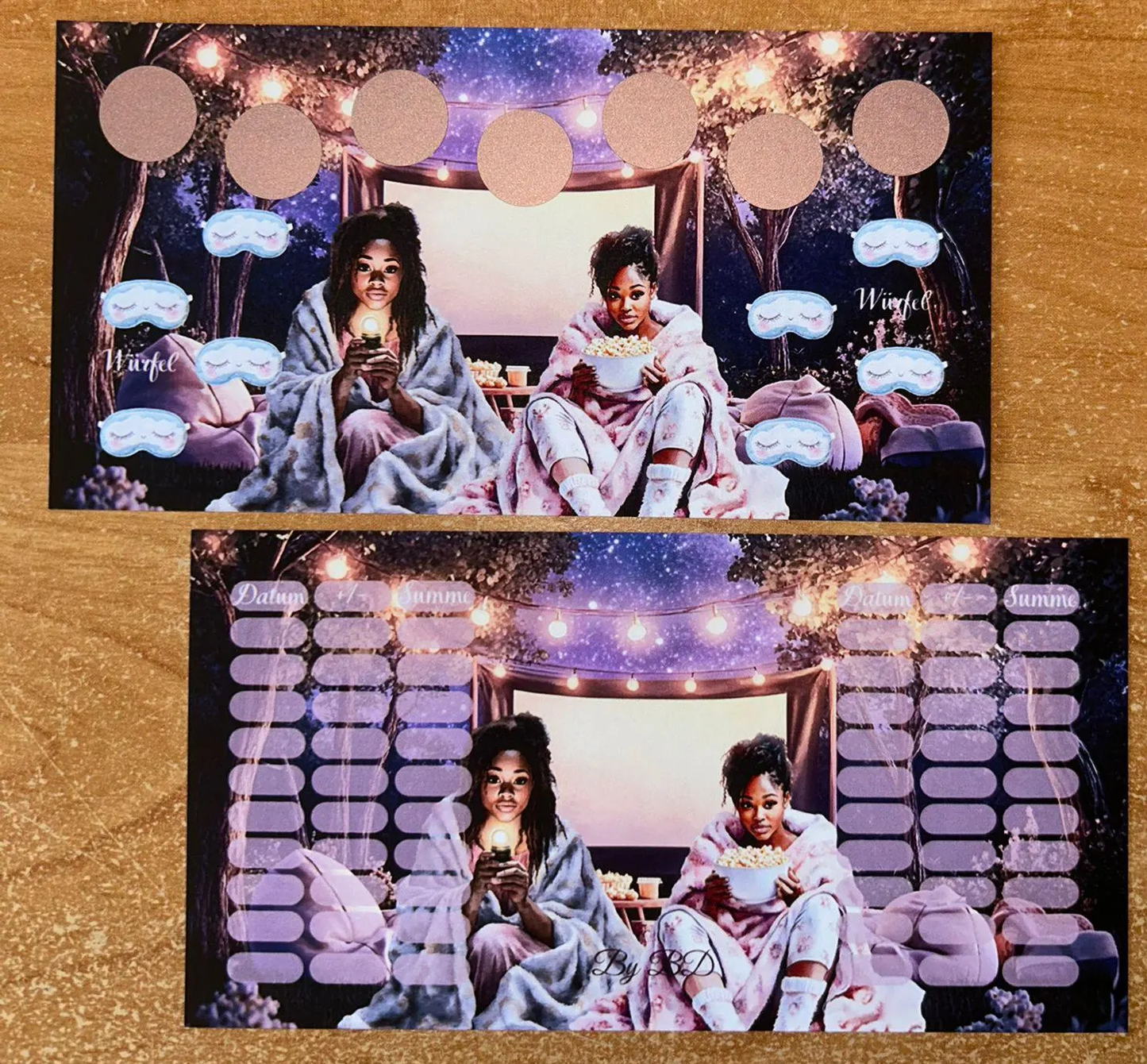 Pyjama Party Set A6 Challenge Budgeting Sparen