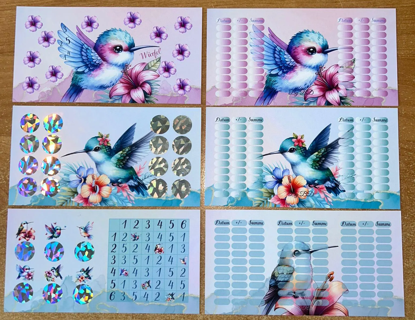 Kolibri Set A6 Challenge Budgeting Sparen