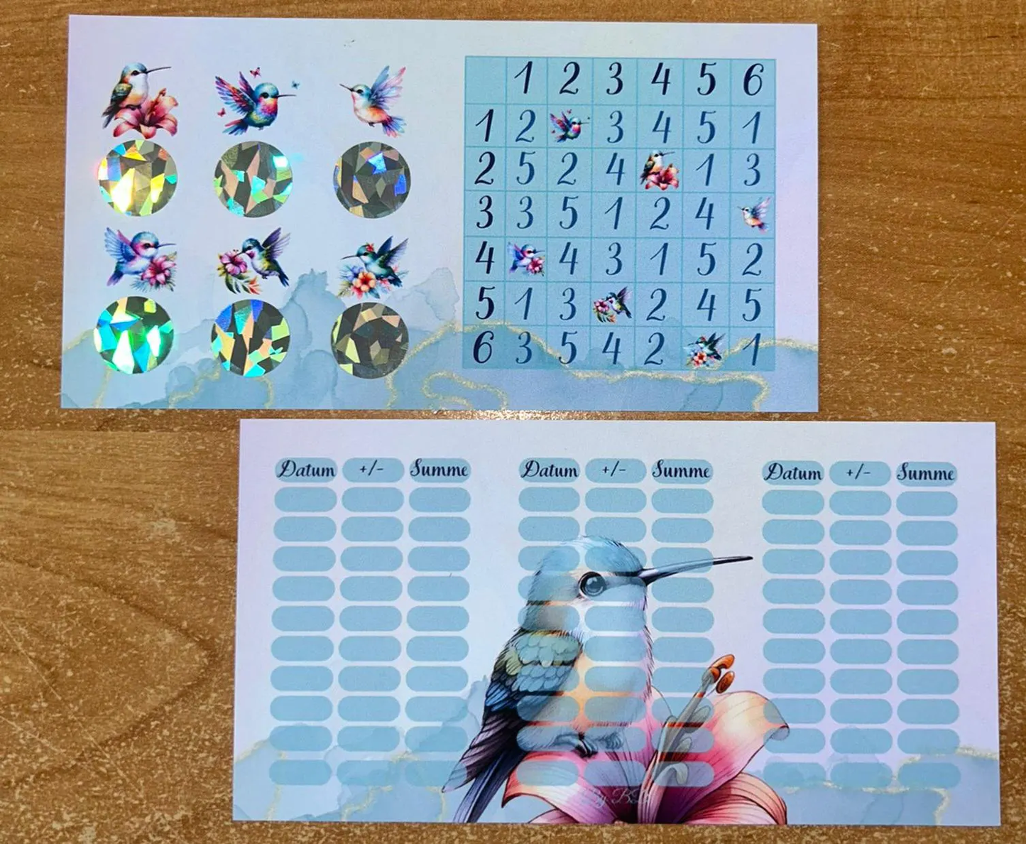 Kolibri Set A6 Challenge Budgeting Sparen