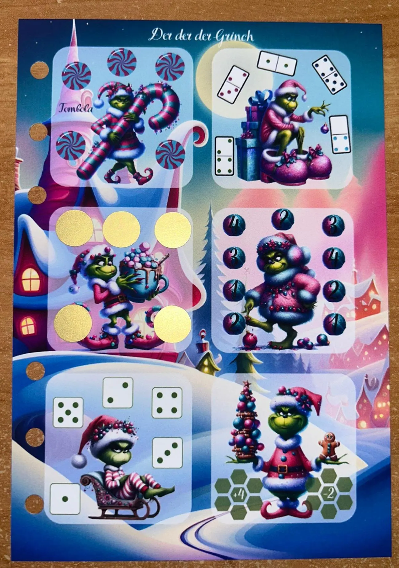 Der Grinch 12er Karte A6 Challenge Budgeting Sparen