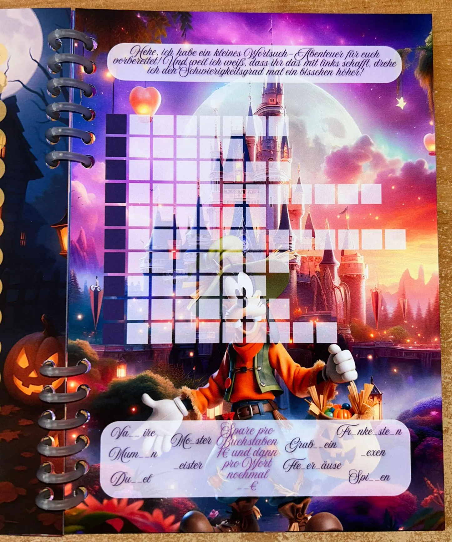 Sparbuch Schaurig Schön Challenge A5 Budgeting Sparen