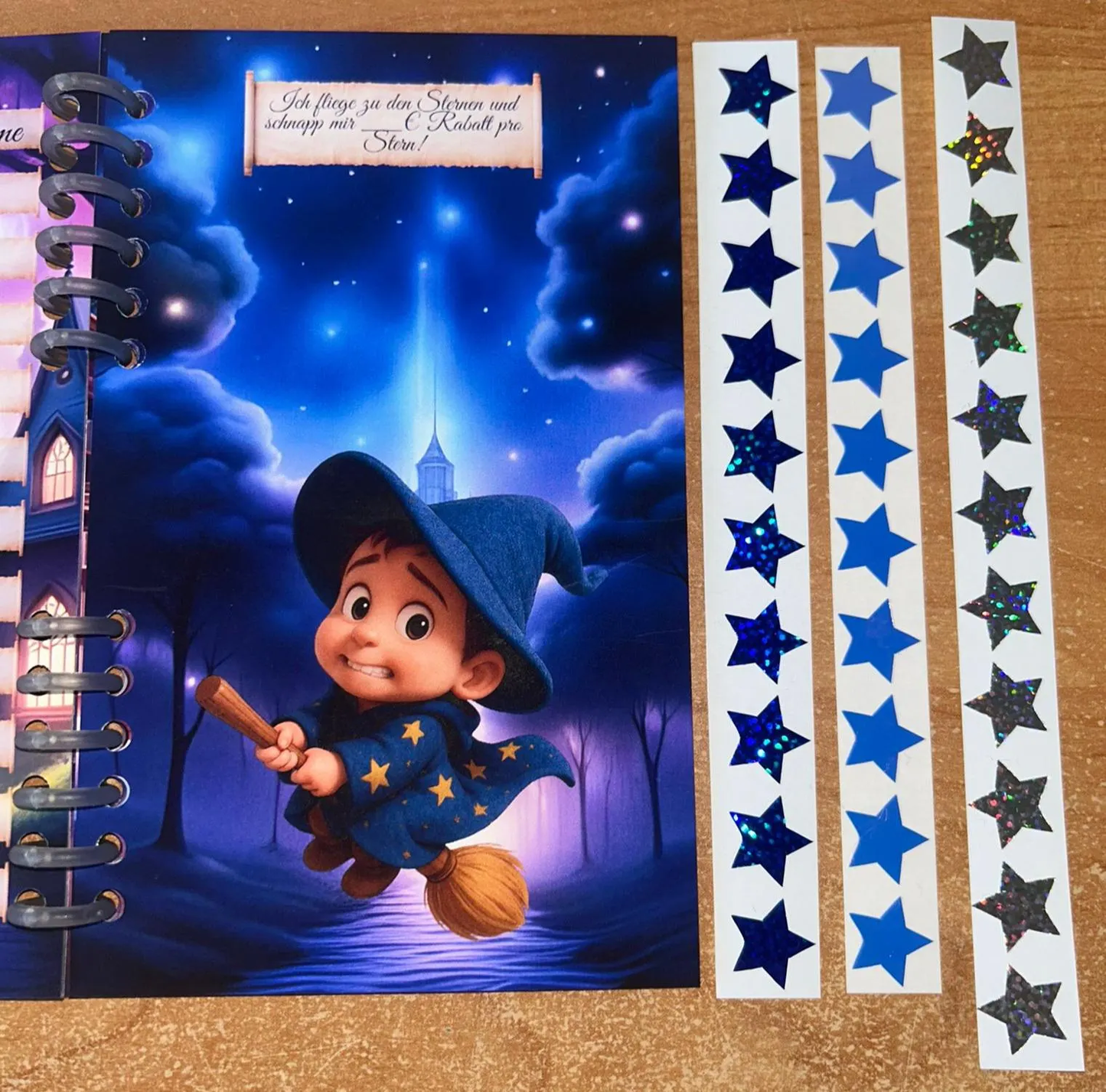 Sparbuch Der kleine Zauberschüler Challenge A6 Budgeting Sparen