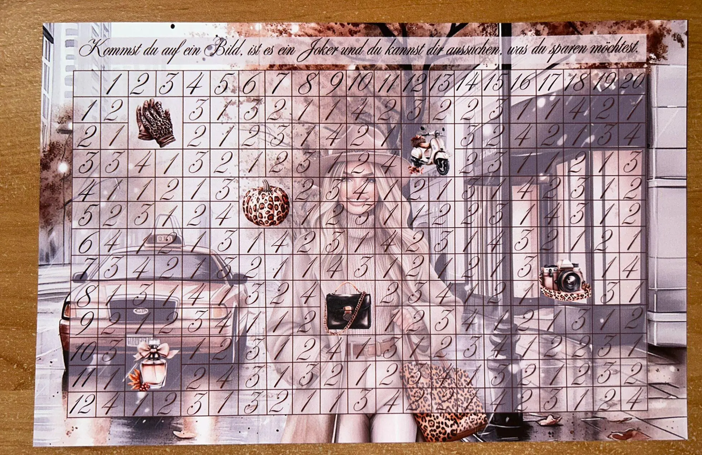 Das Große Herbst Bingo  A6 Challenge Sparen Budgeting