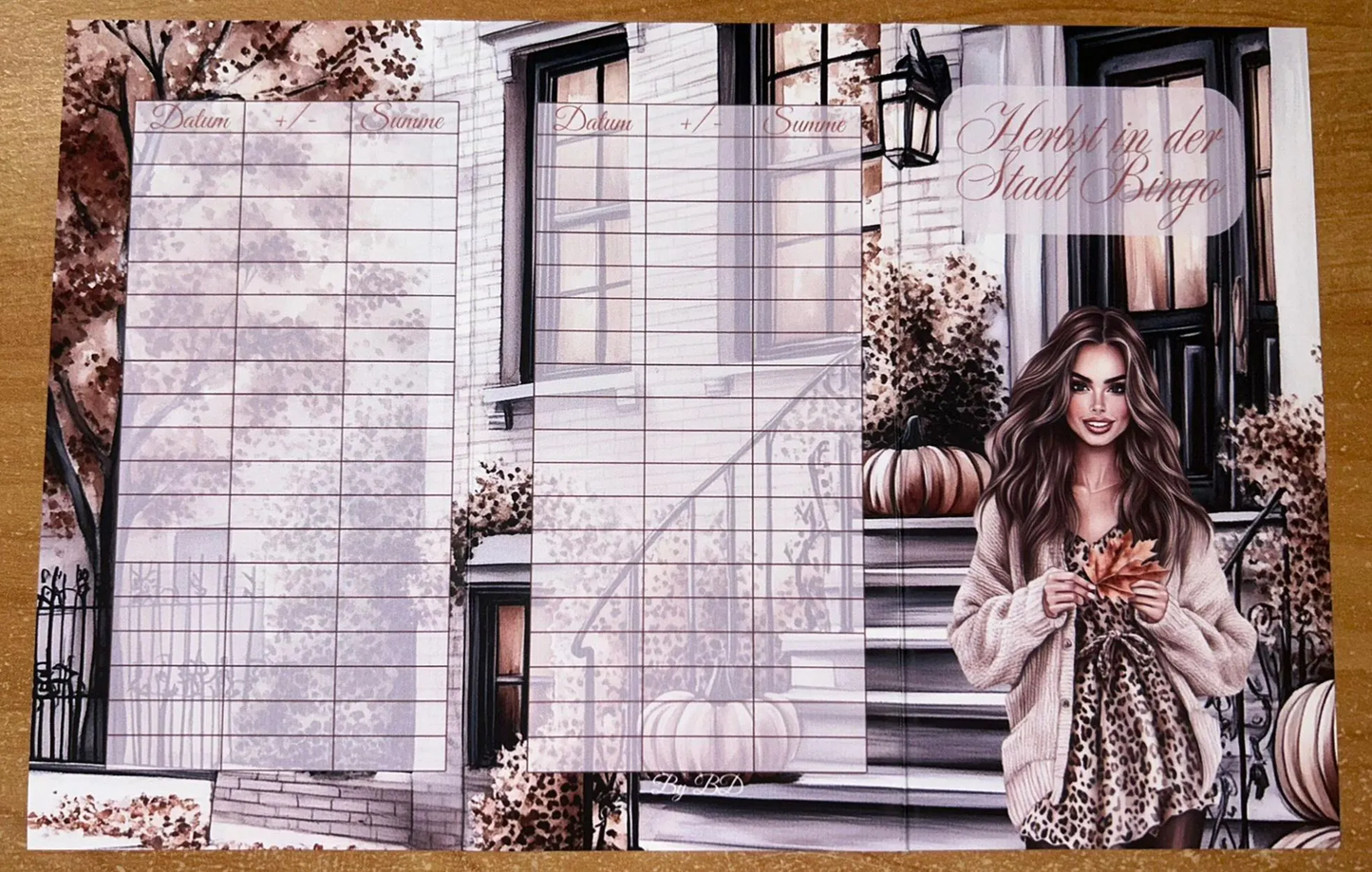 Das Große Herbst Bingo  A6 Challenge Sparen Budgeting