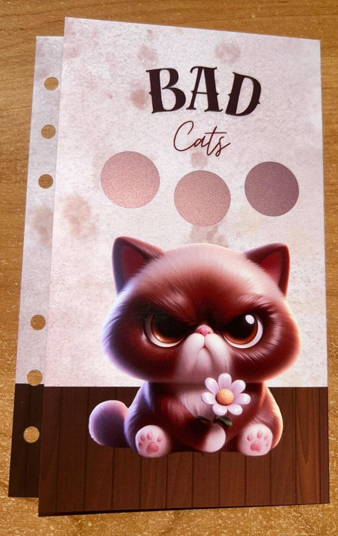 Bad Cats Klappkarte A6 Budgeting Challenge Sparen