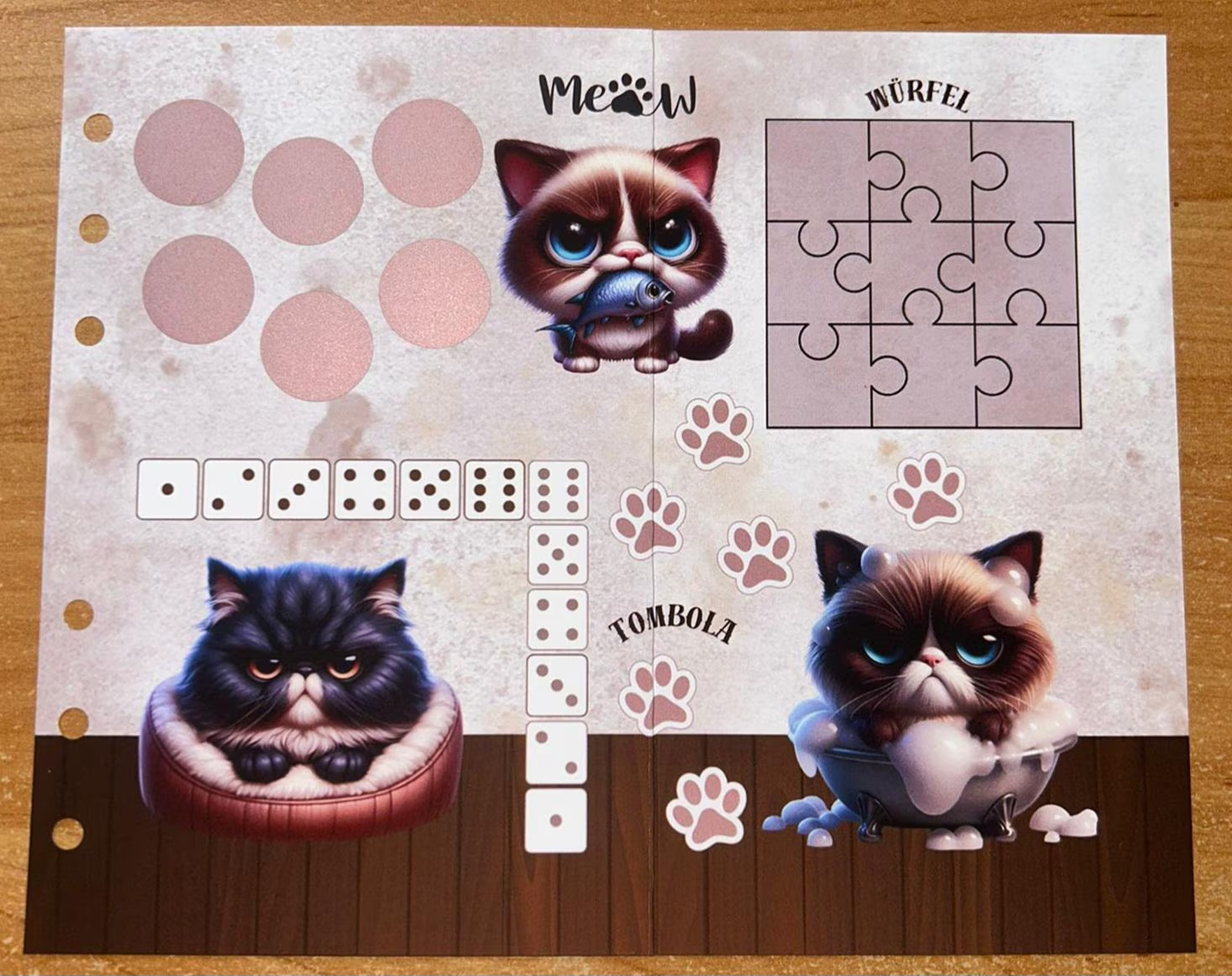 Bad Cats Klappkarte A6 Budgeting Challenge Sparen