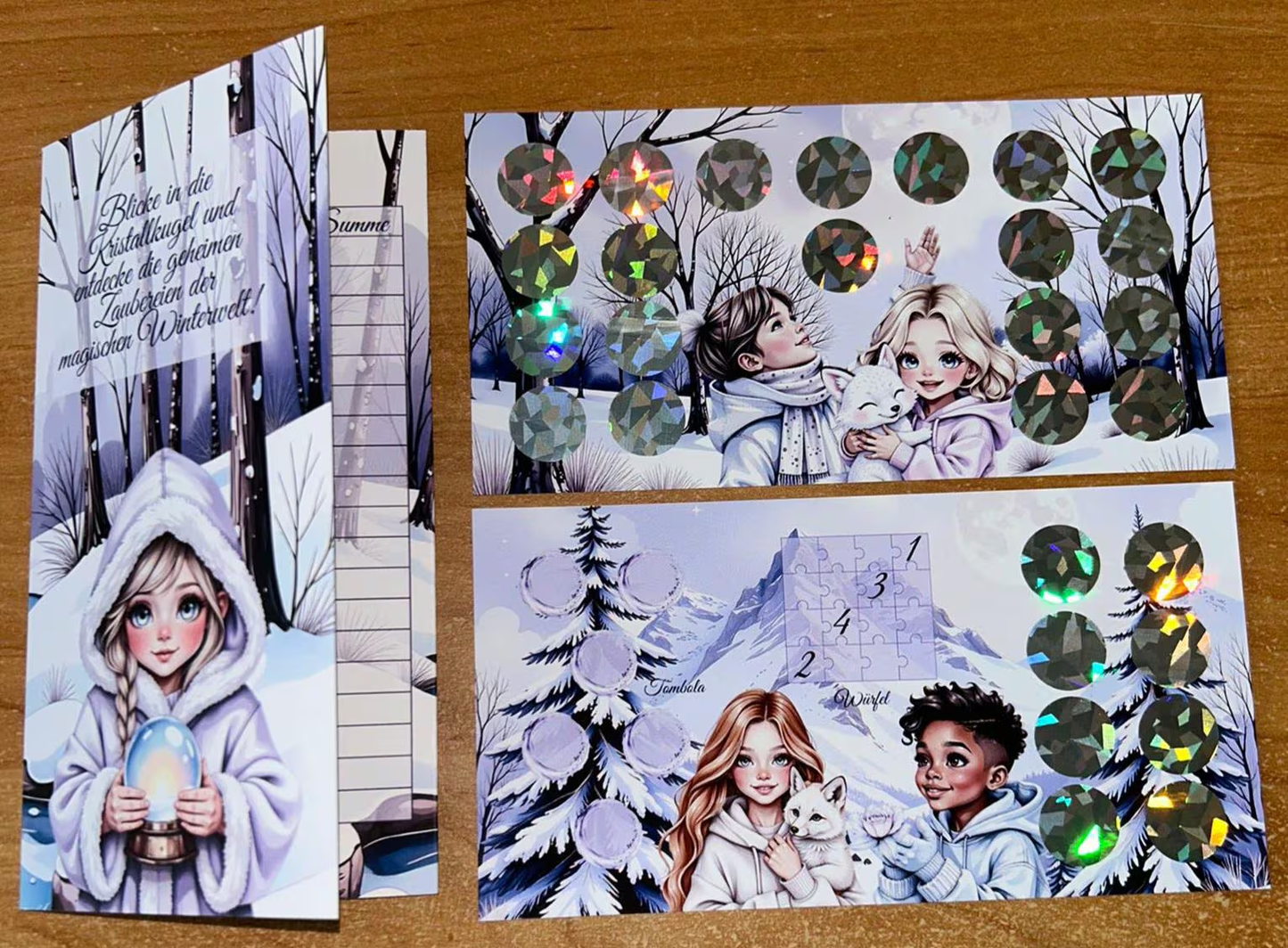 Magische Winterwelt Set A6 Budgeting Sparen Challenge
