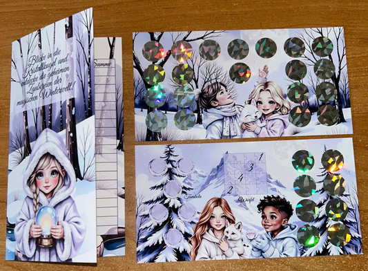 Magische Winterwelt Set A6 Budgeting Sparen Challenge