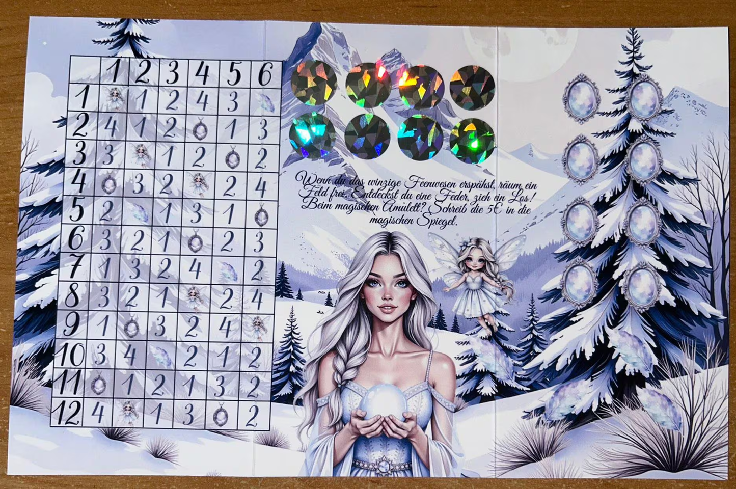 Magische Winterwelt Set A6 Budgeting Sparen Challenge