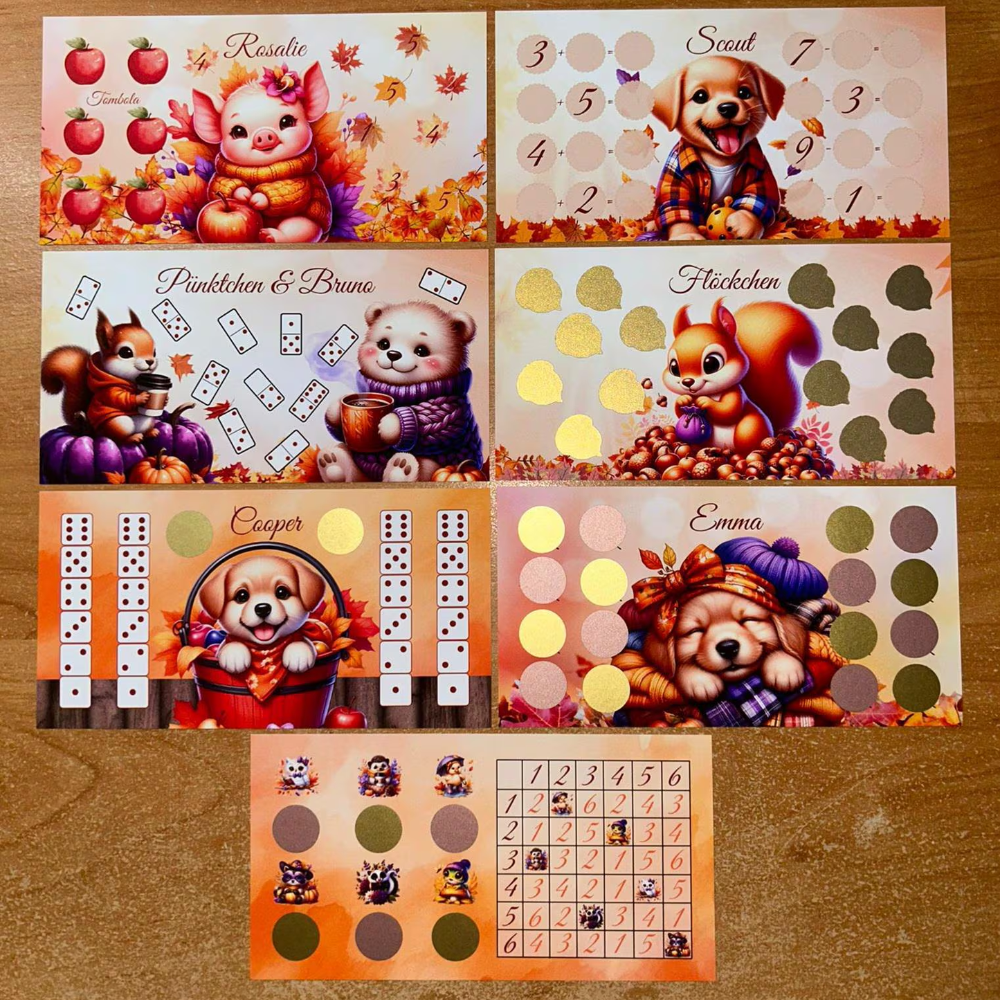 Herbst Tiere A6 Challenge Budgeting Sparen