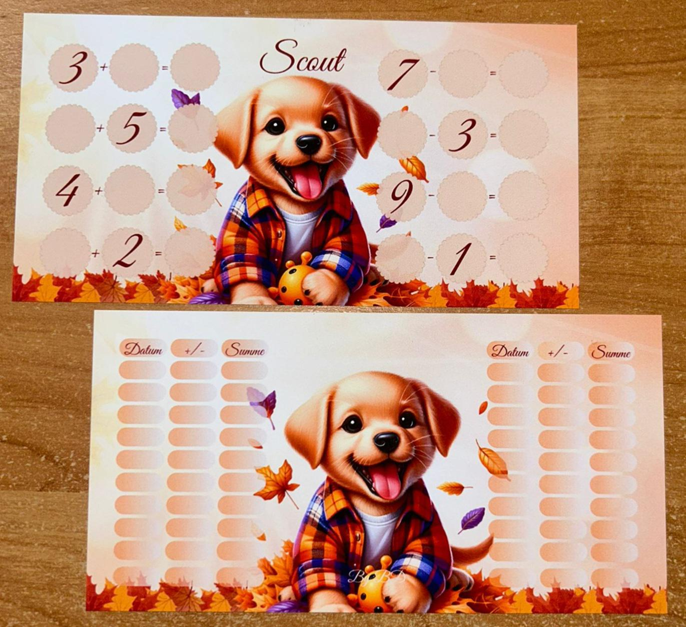 Herbst Tiere A6 Challenge Budgeting Sparen