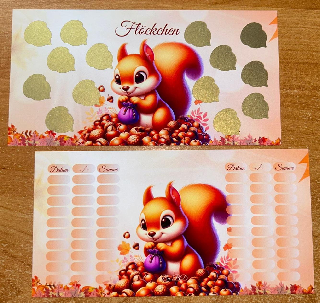 Herbst Tiere A6 Challenge Budgeting Sparen