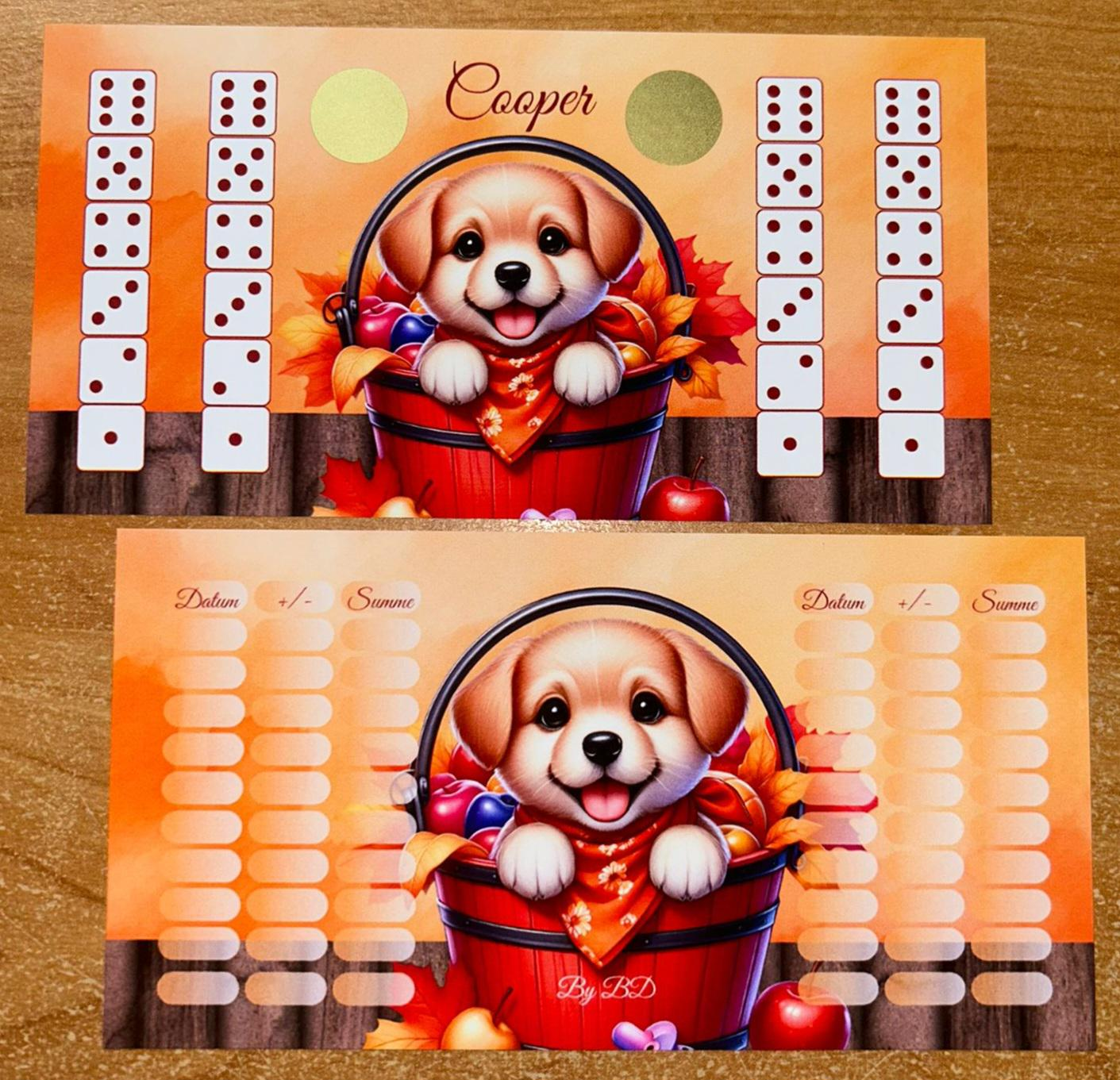 Herbst Tiere A6 Challenge Budgeting Sparen