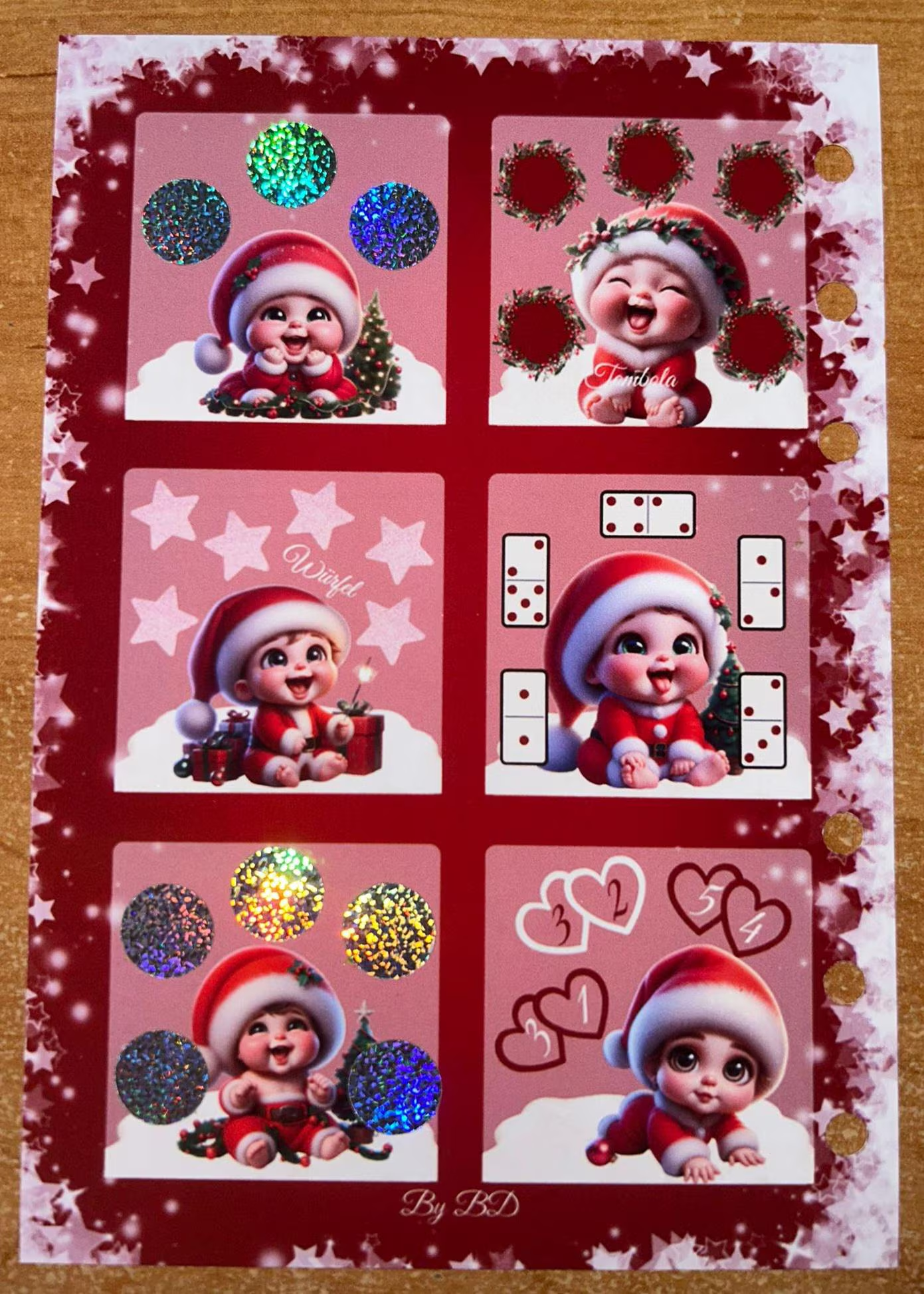 Santas Baby 12er Karte A6 Challenge Budgeting Sparen