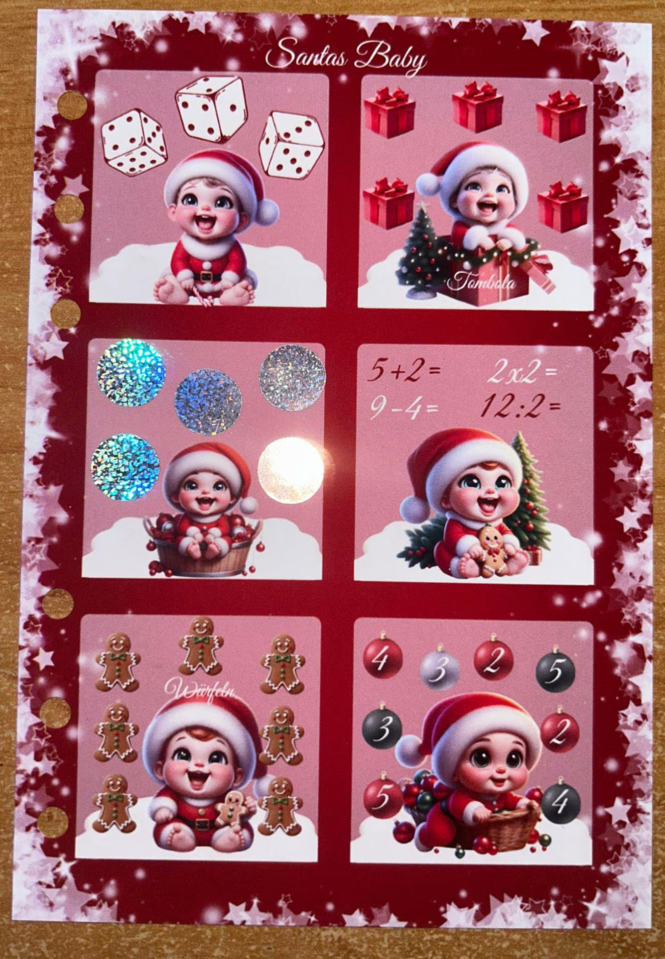 Santas Baby 12er Karte A6 Challenge Budgeting Sparen